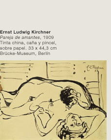 Ernst Ludwig Kirchner . Pareja de amantes