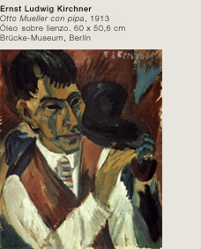Ernst Ludwig Kirchner . Otto Mueller con Pipa