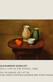 Alexander Kanoldt. Naturaleza muerta en el estudio