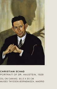 Christian Schad. Retrato del Dr.Haustein