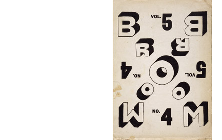 Diseo de portada de la revista Broom, vol. 5, n. 4, de El Lissitzky