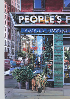 Image of the work of Richard Estes People's flowers