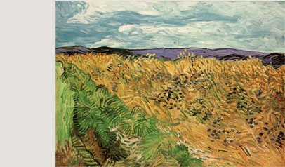Wheat Field with Cornflowers