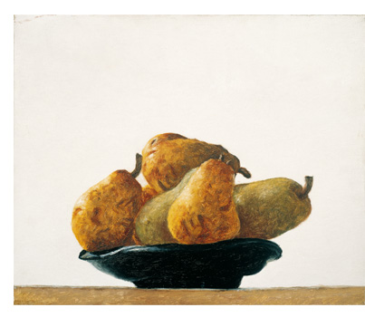 Image of the work by Arikha "Pears"