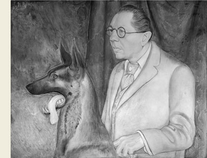 Hugo Erfurth con perro (reflectografa infrarroja)