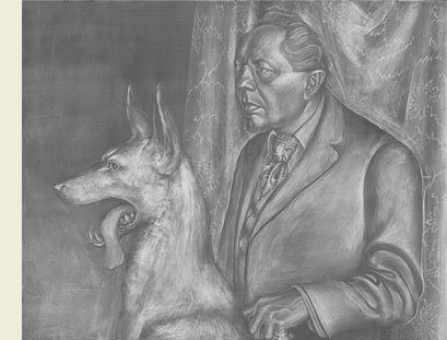 Hugo Erfurth with Dog (x-radiography)