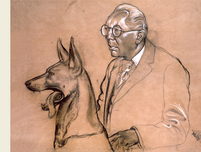 Hugo Erfurth with his dog Ajax