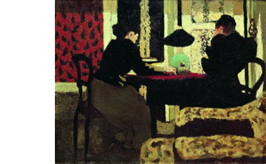 Two Women under a Lamp
