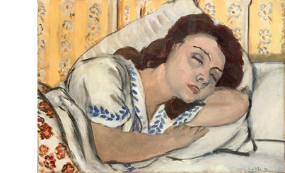 Retrato de Marguerite dormida