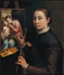 Self-Portrait Painting the Madonna